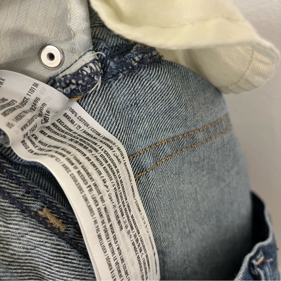 Abercrombie & Fitch Embroidered Cutoff Jean Shorts Button Fly Women’s Size 28 - Picture 5 of 10